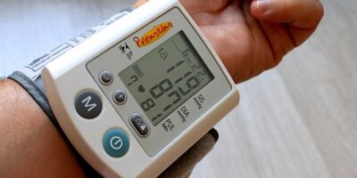 arm with sphygmomanometer