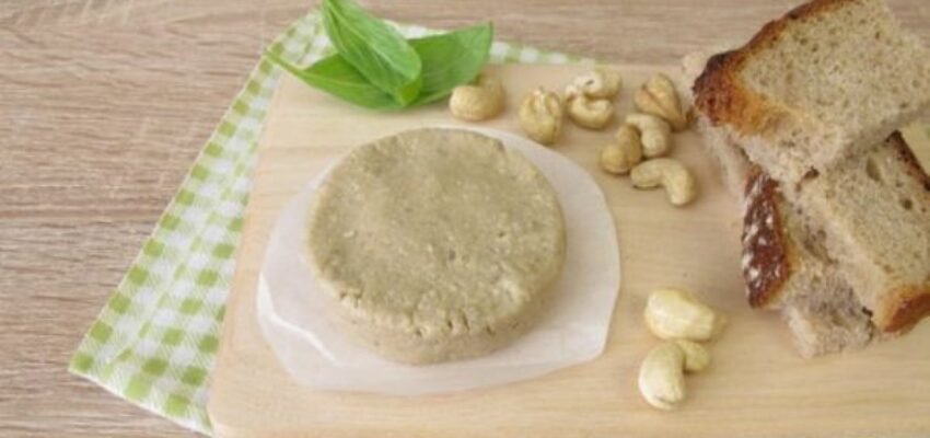 Vegan cheese made from cashew nuts
