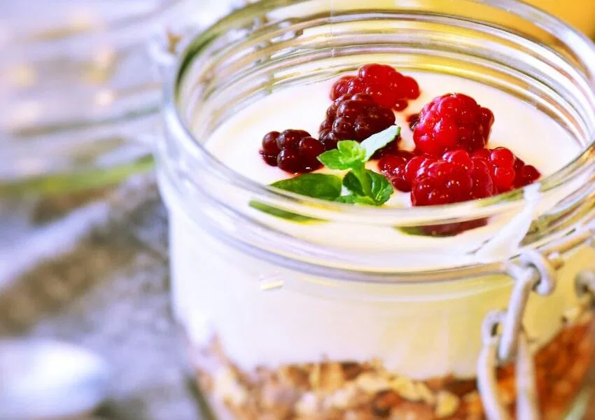 A jar of plain yogurt for a Keto diet.