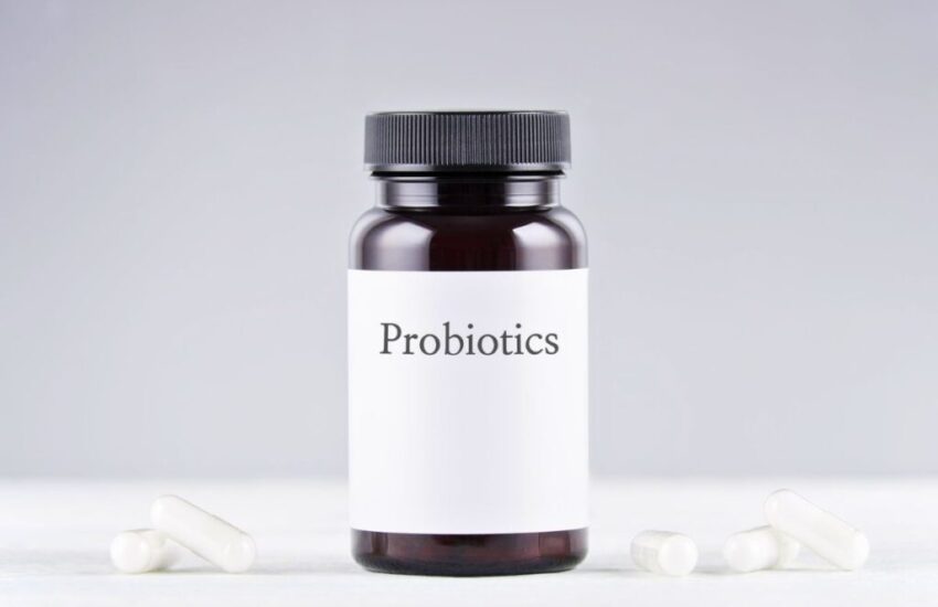 probiotics too much (1) A bottle of probiotics supplement.