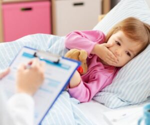 A toddler is being hospitalized because of coughing at night.