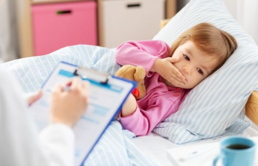 A toddler is being hospitalized because of coughing at night. 