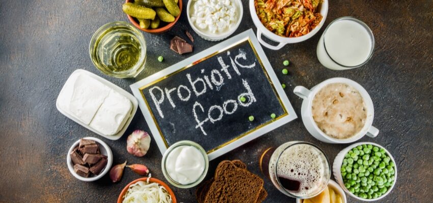 Foods rich in probiotics.