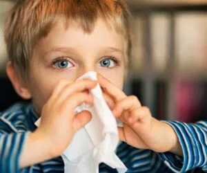 The child has post-nasal drip.