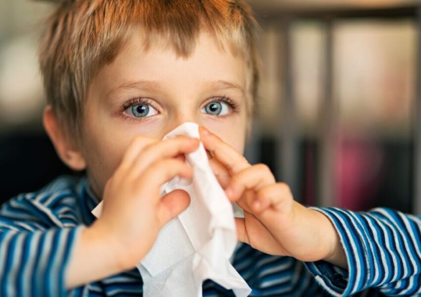 The child has post-nasal drip.