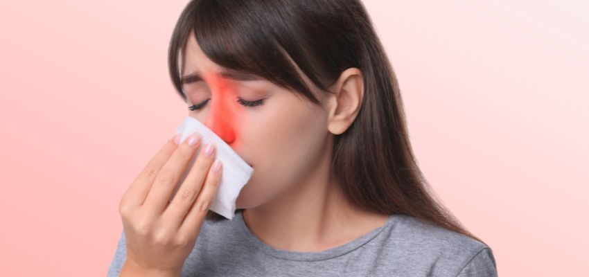 The woman has chronic rhinitis.
