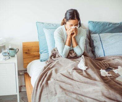 The woman has the flu.