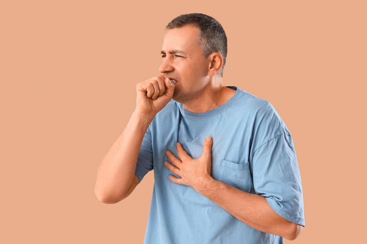 The man has a GERD cough.