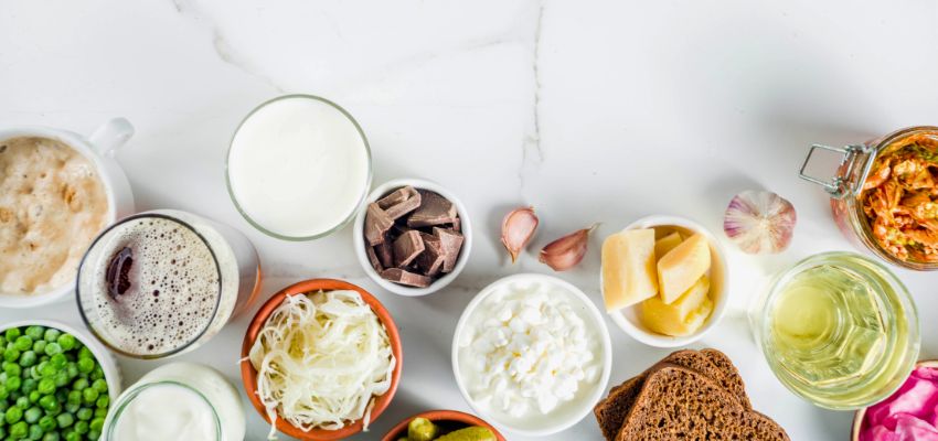 Foods that are good for gut health.