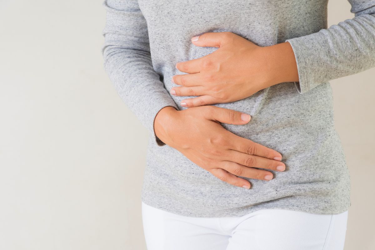A woman\'s smile showing good oral health.
